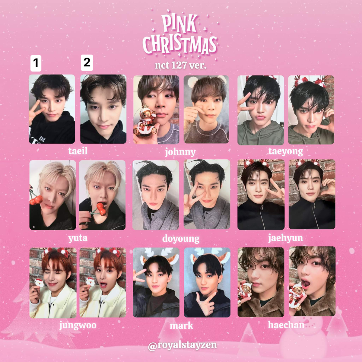 NCT 127 PINK CHRISTMAS 2023 PHOTOCARD PACK RANDOM OFFICIAL