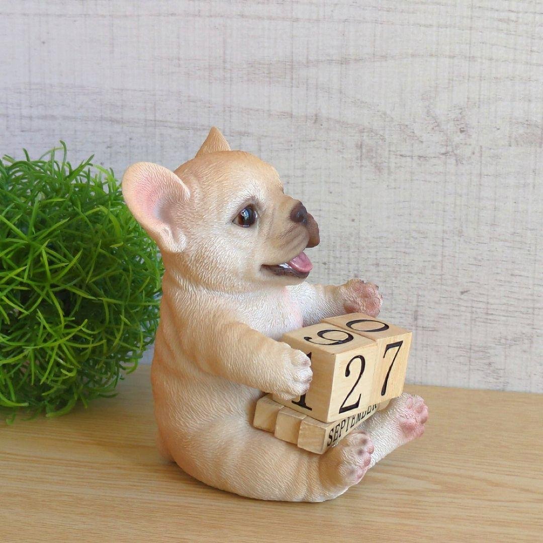 置物カレンダー】フレンチブルドッグ☆犬グッズ卓上 置物 玄関オブジェ