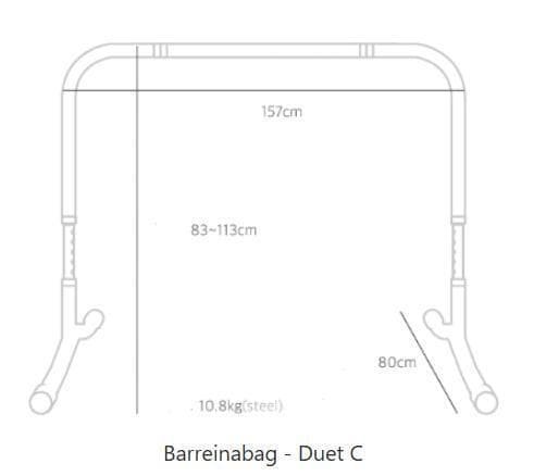【Tanz】バレエ レッスンバー DuetCS-Wt Amazon | バレエ バー レッスンバー 調節可能 高さ 5段階 横幅110cm